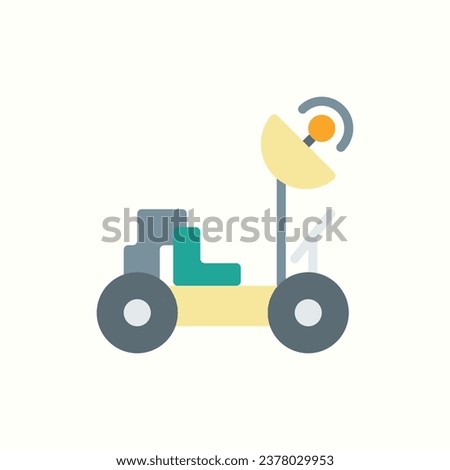 lunar rover flat icon, isolated icon in light background, perfect for website, blog, logo, graphic design, social media, UI, mobile app