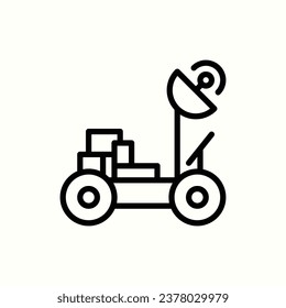 icono de lunar rover, icono aislado en fondo claro, perfecto para sitio web, blog, logotipo, diseño gráfico, medios sociales, interfaz de usuario, aplicación móvil