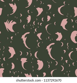 Lunar seamless pattern. Rural moon surface texture. Abstract confetti background.