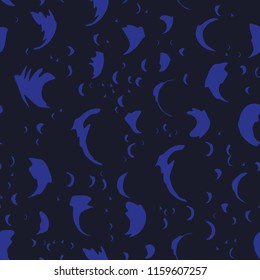Lunar seamless pattern. Rural moon surface texture. Abstract confetti background.