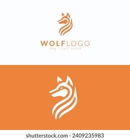 Lunar Spirit, A Majestic and Mystical Wolf Logo, Awaken the Wild Within