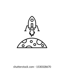 Lunar tour icon. Element of future business thin line icon