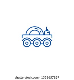 Lunar vehicle line icon concept. Lunar vehicle flat  vector symbol, sign, outline illustration.