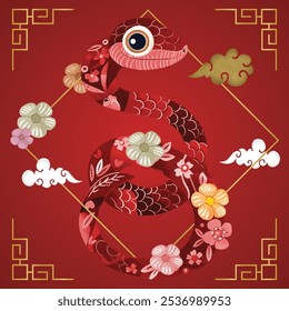 Lunar year, the snake year poster