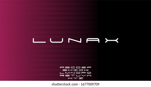 LUNAX, THE FUTURISTIC THIN LINE FONT ALPHABET VECTOR SET