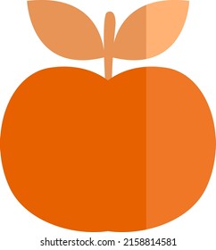 Lunch apple, illustration, vector on a white background.
