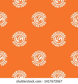 Lunch asian food pattern vector orange for any web design best