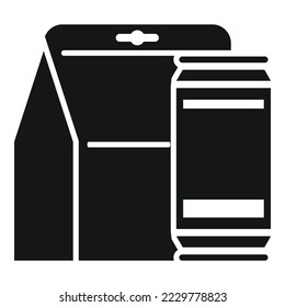 Lunch bag icon simple vector. Food box. Kid eat