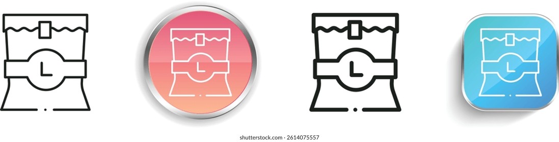 lunch bag icon. Thin Linear, Regular and Button Style Design Isolated On White Background