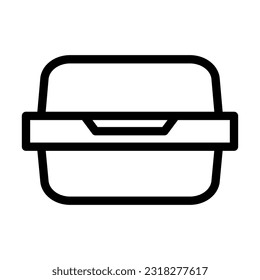 Lunch Bag Vector Thick Line Icon For Personal And Commercial Use.
