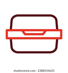 Lunch Bag Vector Thick Line Two Color Icons For Personal And Commercial Use.
