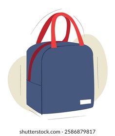 lunch bag,lunch bag. Packaged snack or meal for lunch at school or office inside bag