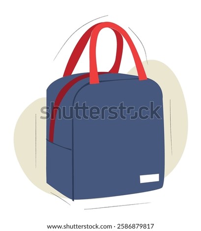 lunch bag,lunch bag. Packaged snack or meal for lunch at school or office inside bag