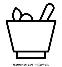 Lunch bowl icon. Outline Lunch bowl vector icon for web design isolated on white background