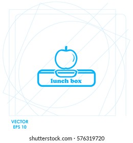 Lunch box with apple  icon Vector design.