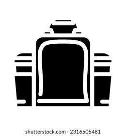 lunch box bag healthy glyph icon vector. lunch box bag healthy sign. isolated symbol illustration