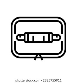 lunch box bag healthy line icon vector. lunch box bag healthy sign. isolated contour symbol black illustration