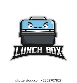 lunch box cartoon character mascot logo