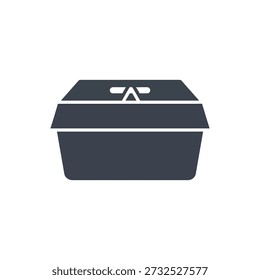 Lunch Box Closed Flat Design