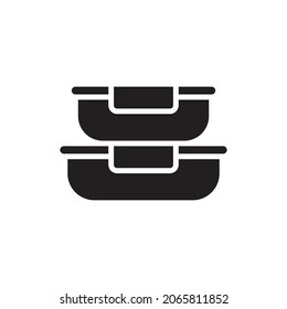 Lunch Box Filled Icon Vector Illustration