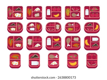 Lunch Box Food Element Set