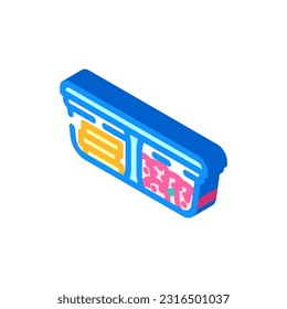 Lunchkasten-Glas-Container isometrische Symbol Vektorgrafik. Glastafel für die Lunchbox. einzelne Symbolillustration