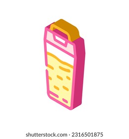 lunch box glass healthy isometric icon vector. lunch box glass healthy sign. isolated symbol illustration