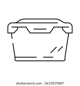 lunch box glass school line icon vector. lunch box glass school sign. isolated contour symbol black illustration
