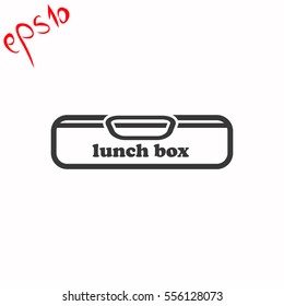 Lunch box grey icon.