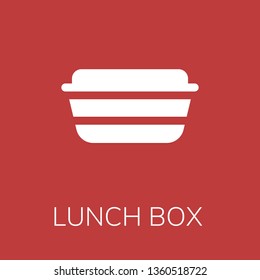  Lunch box icon. Editable  Lunch box icon for web or mobile.
