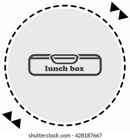 Lunch box icon Flat Design. Isolated Illustration.