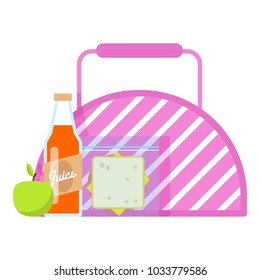 Lunch box icon, flat style