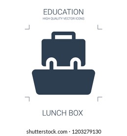 lunch box icon. high quality filled lunch box icon on white background. from education collection flat trendy vector lunch box symbol. use for web and mobile