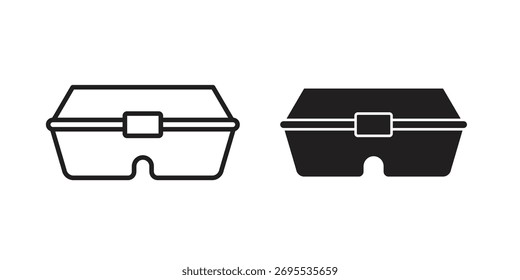 Colección de ilustraciones de iconos de la lonchera. contorno de trazo editable y estilo plano