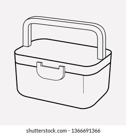 Lunch Box Icon Line Element Vector Stock Vector (Royalty Free) 1366691366