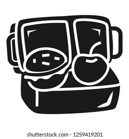 Lunch box icon. Simple illustration of lunch box vector icon for web design isolated on white background