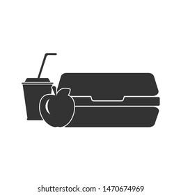 
lunch box icon, simple vector illustration