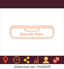 Lunch box  icon. Vector design.
