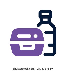 lunch box icon. vector dual tone icon for your website, mobile, presentation, and logo design.