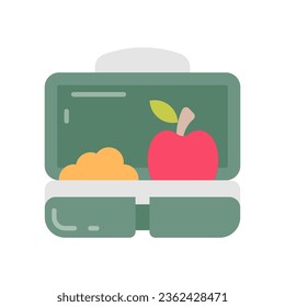 Lunch box icon in vector. Illustration