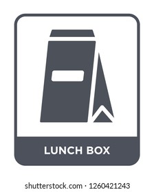 lunch box icon vector on white background., lunch box simple element illustration