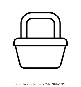 Icono de la lonchera con fondo blanco Vector ilustración de stock
