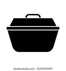 Lunch box illustrated in vector on background