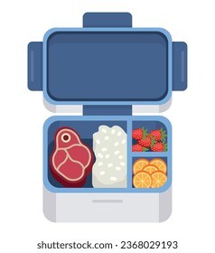 lunch box illustration vector isolated