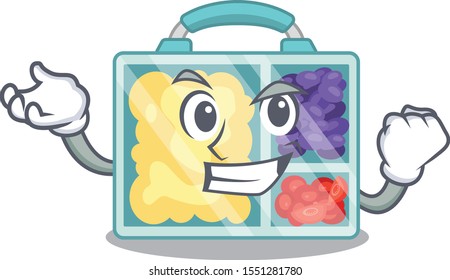lunch box isolated successful with the mascot