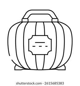 lunch box kids container line icon vector. lunch box kids container sign. isolated contour symbol black illustration