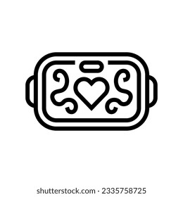 lunch box kids healthy line icon vector. lunch box kids healthy sign. isolated contour symbol black illustration