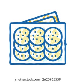 lunch box kids meal doodle icon sketch vector. lunch box kids meal sign. isolated symbol illustration
