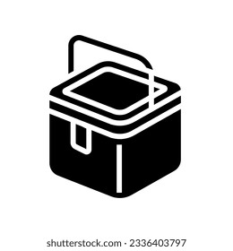 lunch box kids school glyph icon vector. lunch box kids school sign. isolated symbol illustration