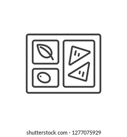 Lunch box line icon.